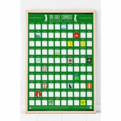 Gift Republic 100 Golf Courses Scratch Off Bucket List Poster For Unisex -Find Me A Gift Store unnamed file 1142