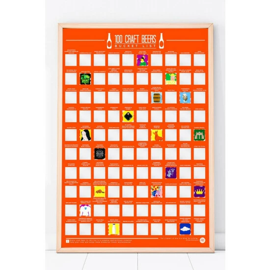 Gift Republic 100 Craft Beers Scratch Off Bucket List Poster For Unisex 9 Gift Republic 100 Craft Beers Scratch Off Bucket List Poster For Unisex - Image 7