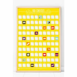 Gift Republic 100 Cheeses Scratch Off Bucket List Poster For Unisex