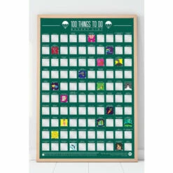 Gift Republic 100 Things To Do Scratch Off Bucket List Poster For Unisex