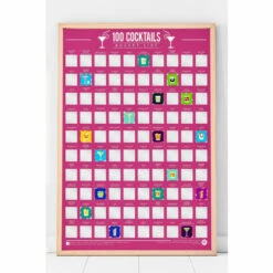 Gift Republic 100 Cocktails Scratch Off Bucket List Poster For Unisex -Find Me A Gift Store unnamed file 1535