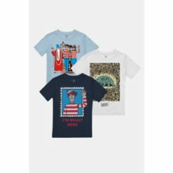 Where&apos;s Wally Can You Find Him Boys T-Shirt 3 Pack For Male -Find Me A Gift Store unnamed file 1688