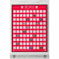 Gift Republic 100 Dates Scratch Off Bucket List Poster For Unisex