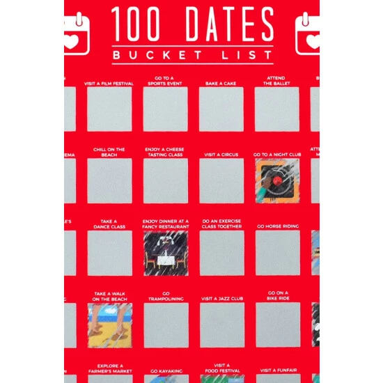 Gift Republic 100 Dates Scratch Off Bucket List Poster For Unisex 4 Gift Republic 100 Dates Scratch Off Bucket List Poster For Unisex - Image 2
