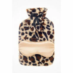 Aroma Home Leopard Print Fur 2l Hot Water Bottle And Eye Mask Gift Set For Unisex -Find Me A Gift Store unnamed file 255