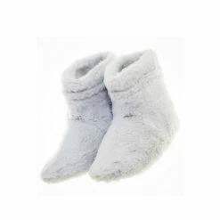 Aroma Home Microwaveable Grey Faux Fur Slipper Boots For Female -Find Me A Gift Store unnamed file 366