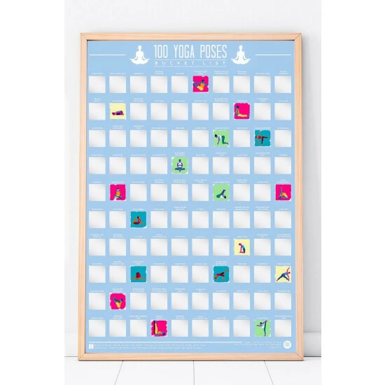 Gift Republic 100 Yoga Poses Scratch Off Bucket List Poster For Unisex 3 Gift Republic 100 Yoga Poses Scratch Off Bucket List Poster For Unisex