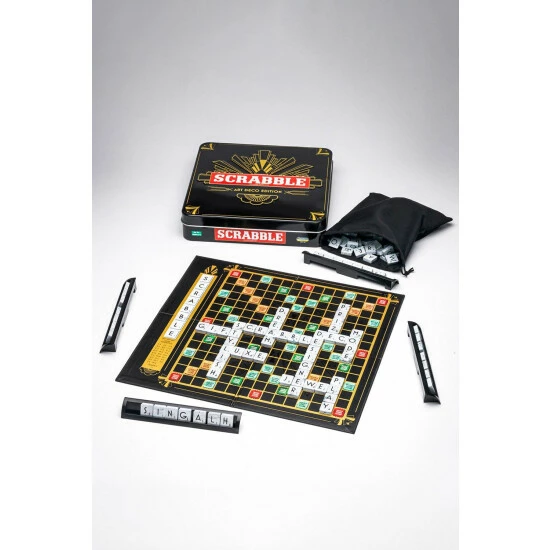 Asmodee Scrabble Art Deco Tin For Unisex 3 Asmodee Scrabble Art Deco Tin For Unisex - Image 2