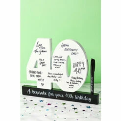 Royal County 40th Birthday Wooden Numbers For Unisex