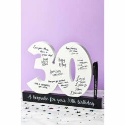 Royal County 30th Birthday Signature Numbers And Pen For Unisex