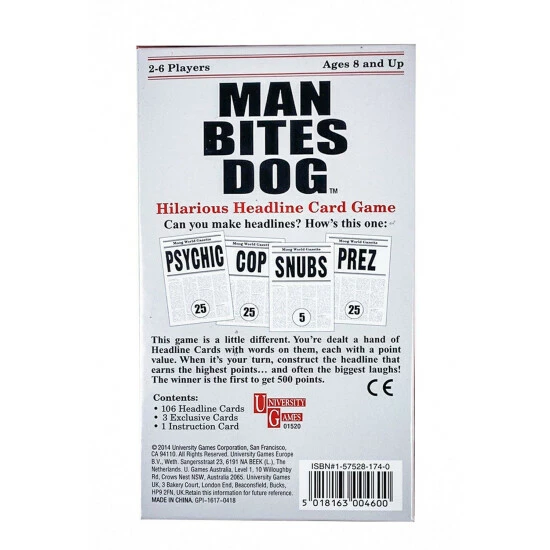 University Games UK Ltd Man Bites Dog Card Game For Unisex 4 University Games UK Ltd Man Bites Dog Card Game For Unisex - Image 2