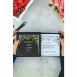 Find Me A Gift Personalise Yourself Scratch Off Reasons Why I Love You Box Of Cards (Black & Gold) For Unisex -Find Me A Gift Store unnamed file 949
