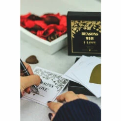 Find Me A Gift Personalise Yourself Scratch Off Reasons Why I Love You Box Of Cards (Black & Gold) For Unisex -Find Me A Gift Store unnamed file 950