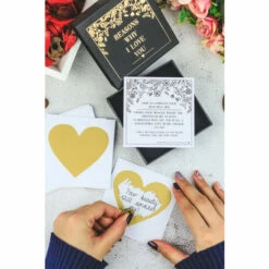 Find Me A Gift Personalise Yourself Scratch Off Reasons Why I Love You Box Of Cards (Black & Gold) For Unisex -Find Me A Gift Store unnamed file 953